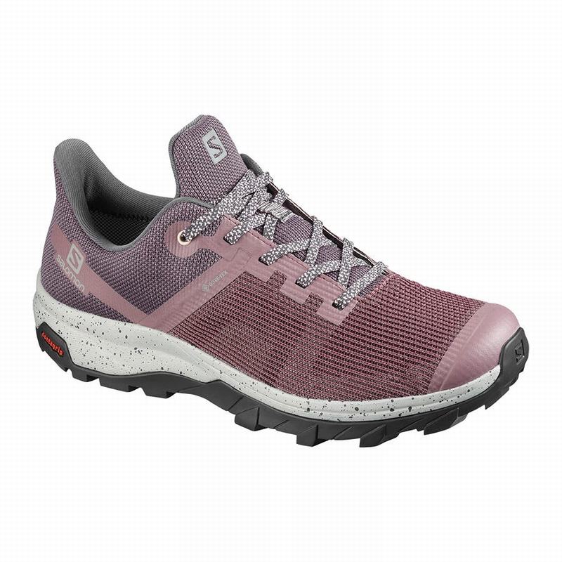 Zapatillas Trekking Salomon Mujer Burdeos - Salomon Argentina OUTLINE PRISM GORE-TEX ,359870-AUR